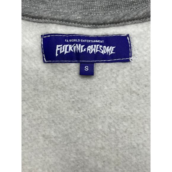 2-30 FUCKING AWESOME Sweater 100% Cotton Gray Small - Picture 4 of 5